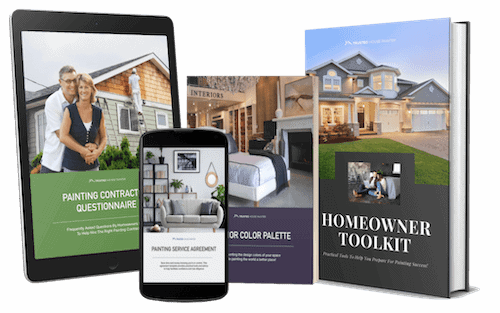 screenshot of pdf of homeowners toolkit. helps homeowners hire local painters near them