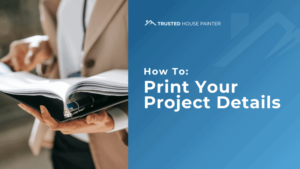 How To Print Your Project Details