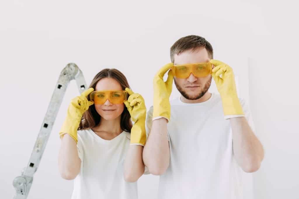You should use protective equipment when using exterior paint such as goggles and gloves! For article Can you use exterior paint indoors
