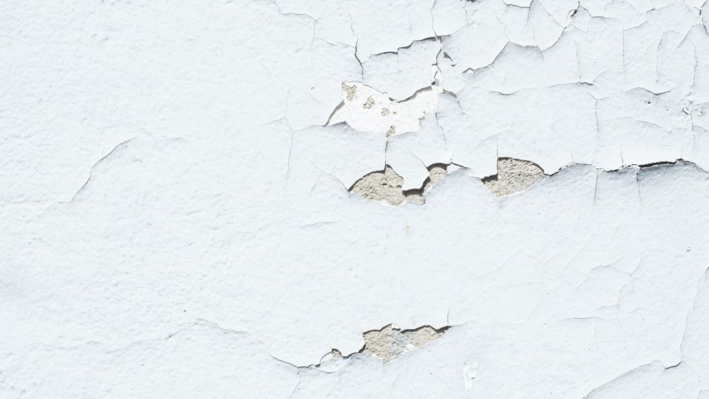 Damaged wall paint